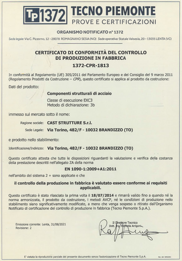 Certificato 1372-CPR-1813